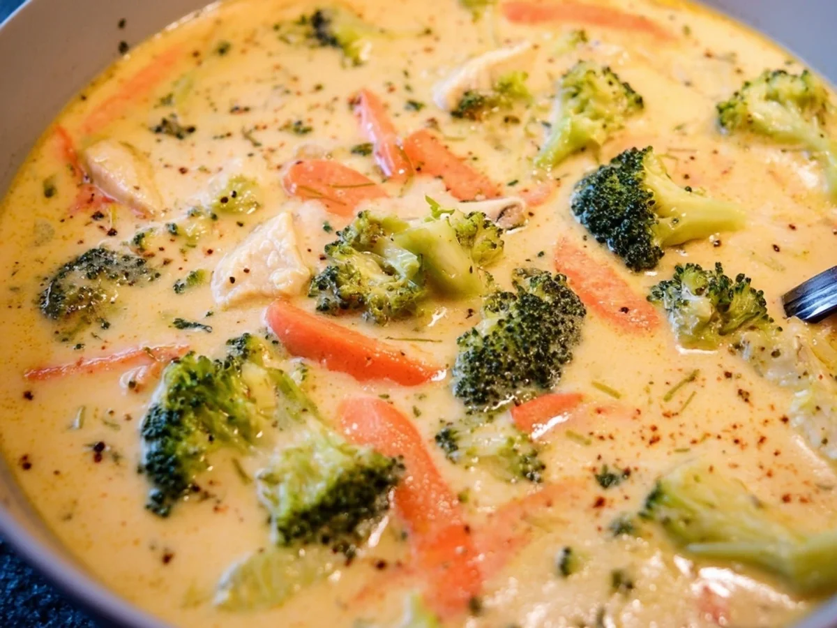 Cremige Brokkoli-Käse-Suppe mit Möhren Seelenfutter pur - Beitragsbild