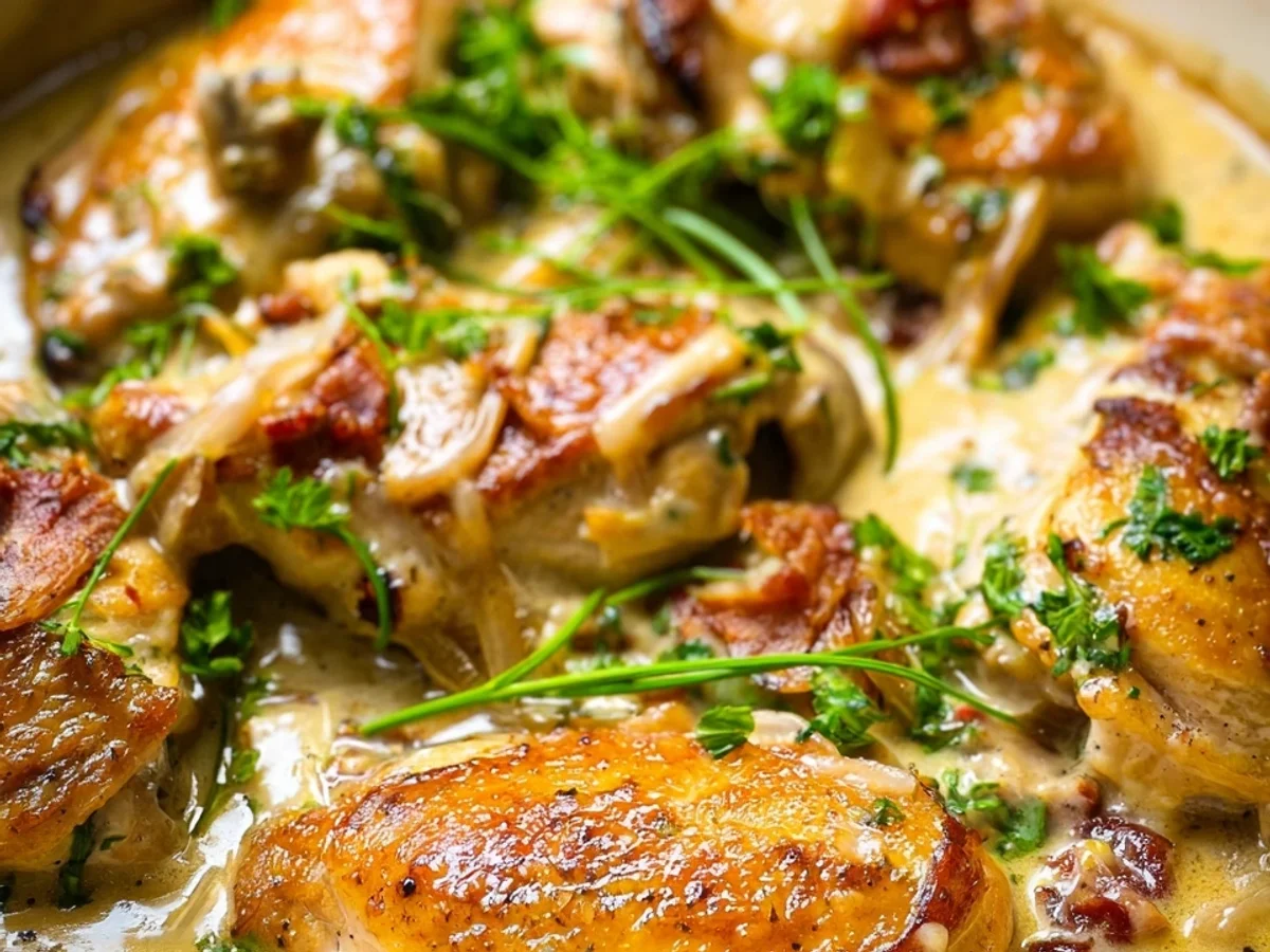 Cremiges Honig-Senf-Hähnchen: Schnell & lecker zubereitet - Beitragsbild