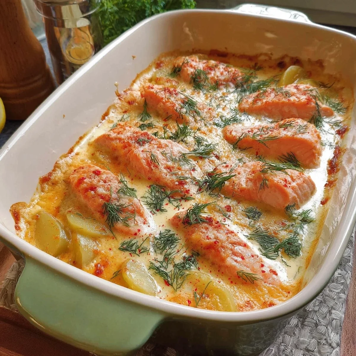 Cremiges Lachs-Sahne-Gratin: Schnell & Einfach zubereitet