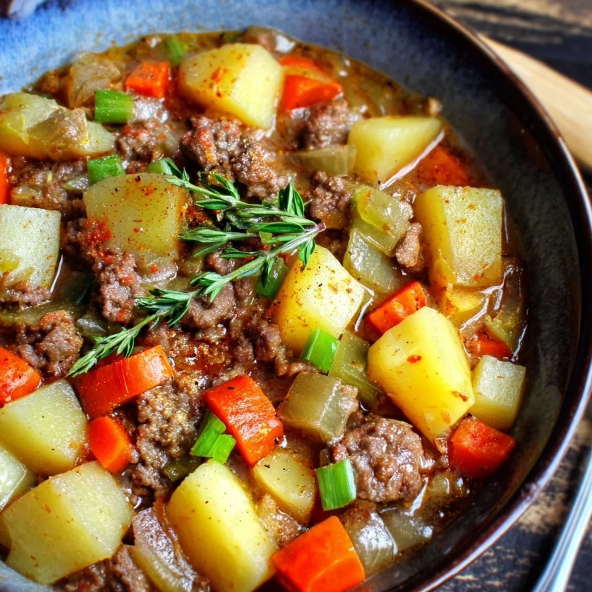 Deftiger Bauerntopf mit Hackfleisch & Kartoffeln