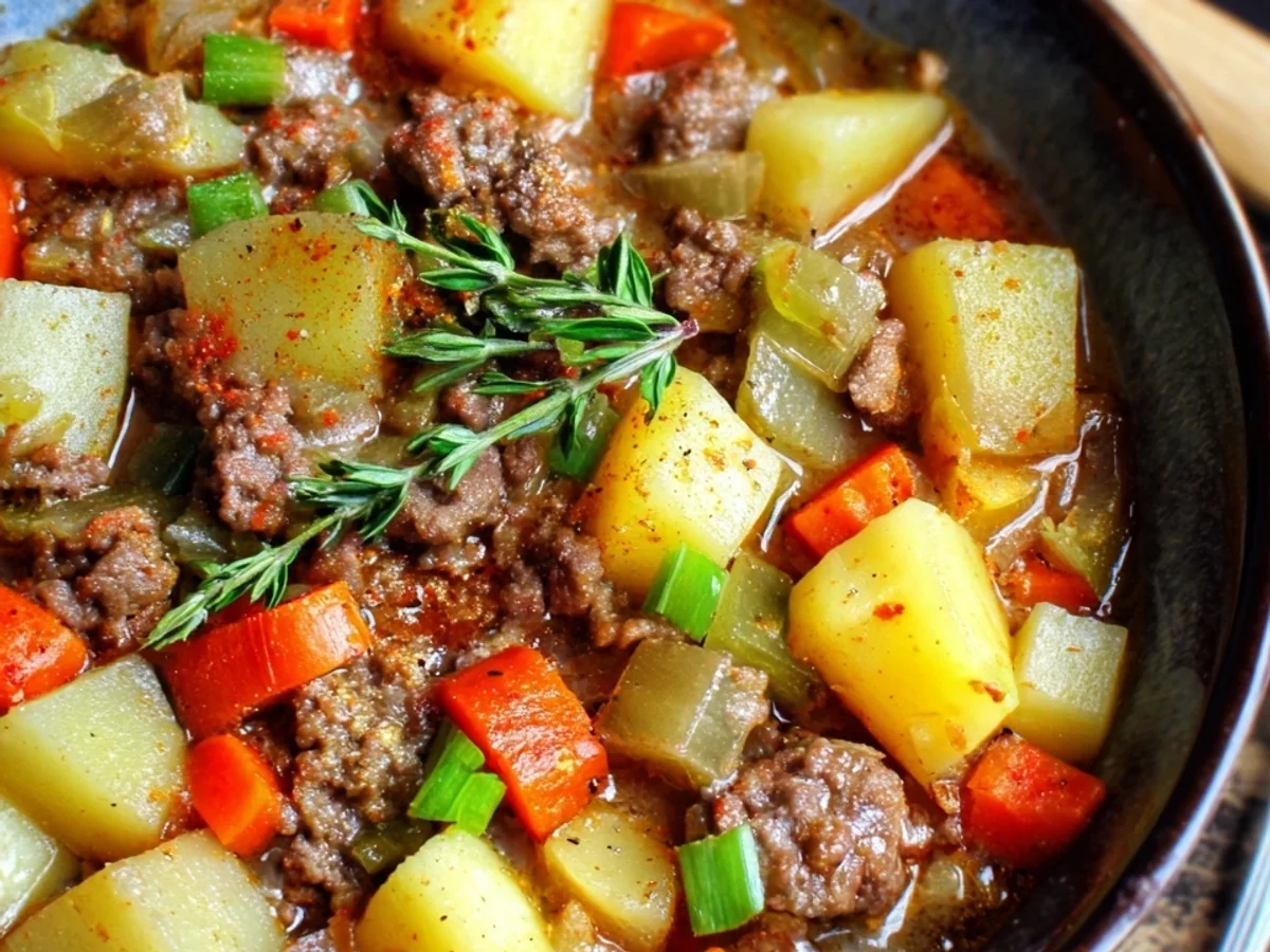 Deftiger Bauerntopf mit Hackfleisch & Kartoffeln - Beitragsbild