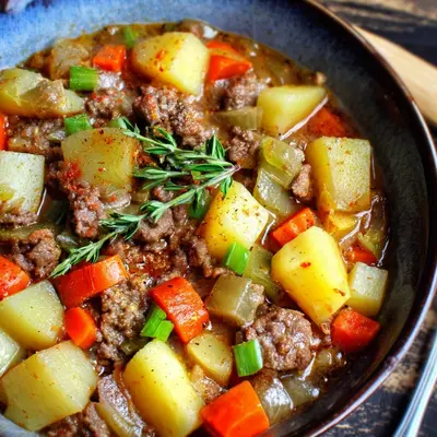 Deftiger Bauerntopf mit Hackfleisch & Kartoffeln