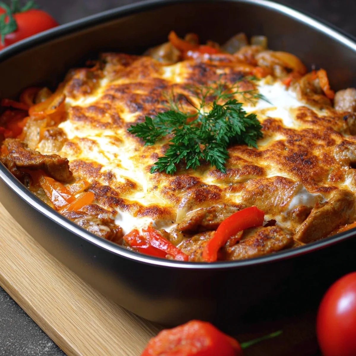 Deftiges Low Carb Gyros in cremiger Sauce