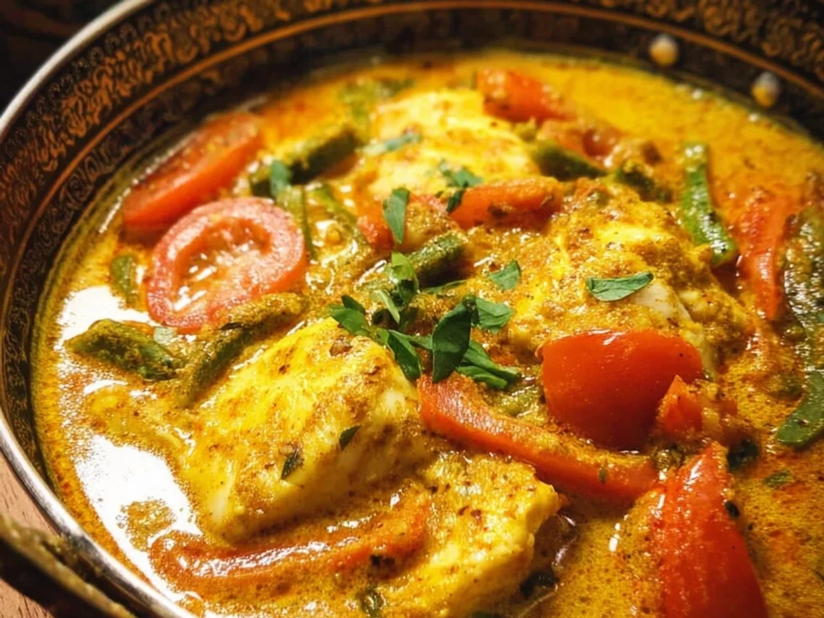 Einfaches Fischcurry mit Kokosmilch: Schnell & Cremig - Beitragsbild