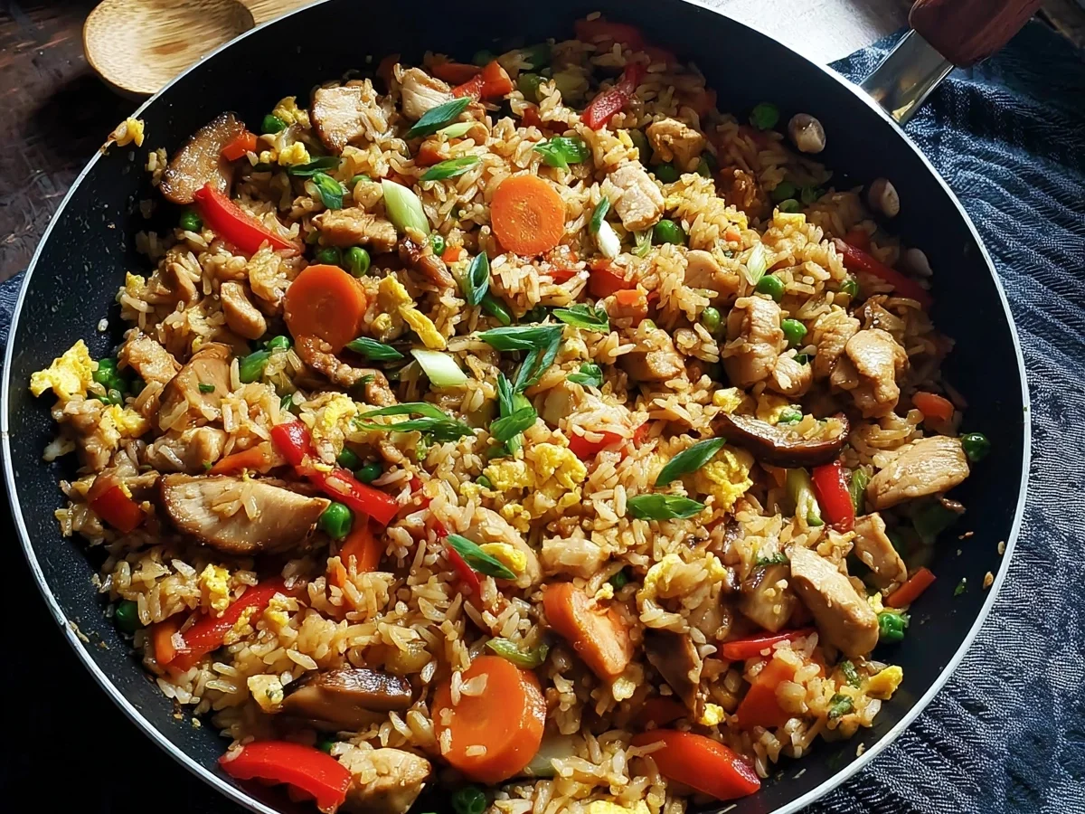 Gebratener Asia Reis mit Hähnchen & Gemüse - Beitragsbild