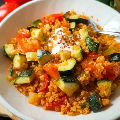 Gesunde Bulgurpfanne mit Gemüse: Schnell & Lecker