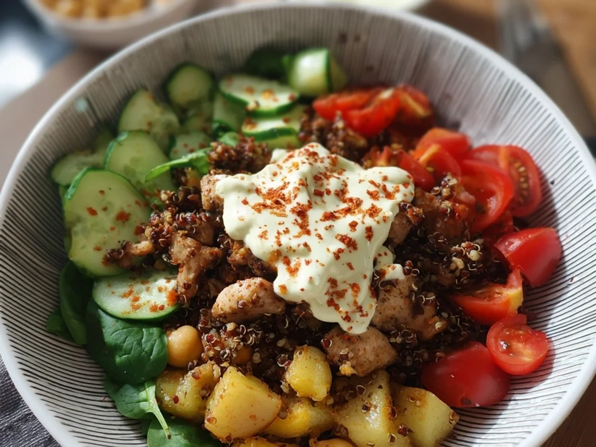 Gesunde Sattmacher Protein Bowl zum Abnehmen - Beitragsbild