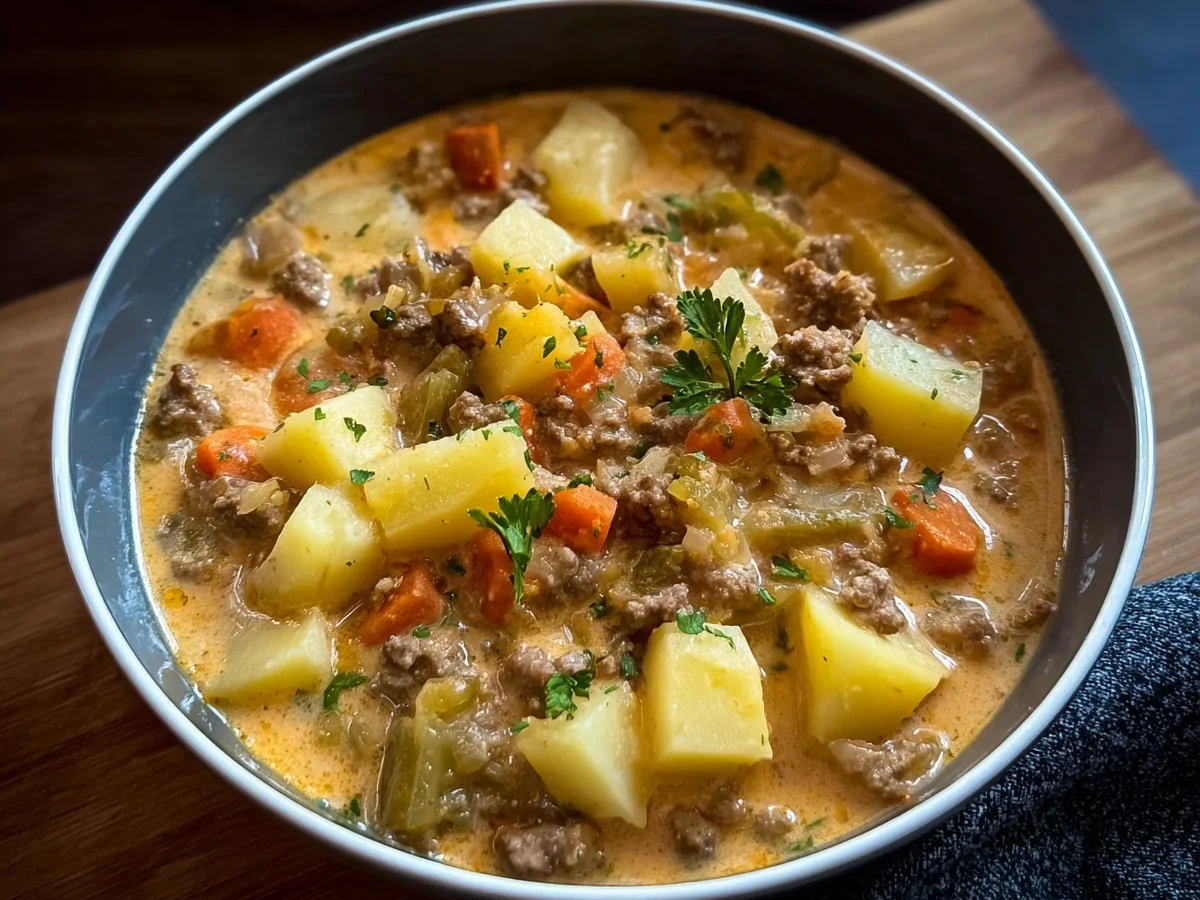 Hack-Kartoffel-Kohlrabi-Eintopf: Cremig & Herzhaft - Beitragsbild