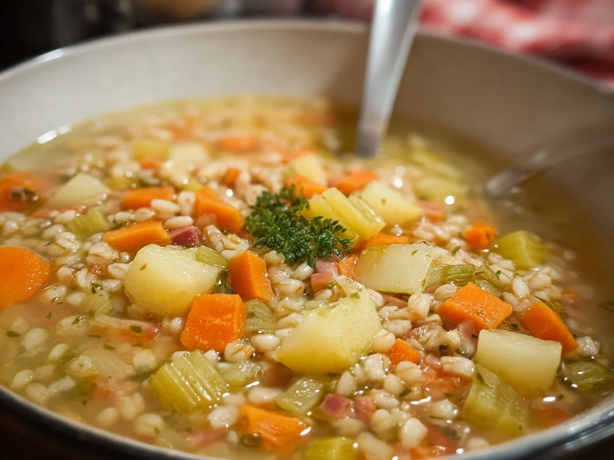 Herzhafte Graupensuppe mit Gemüse - Beitragsbild