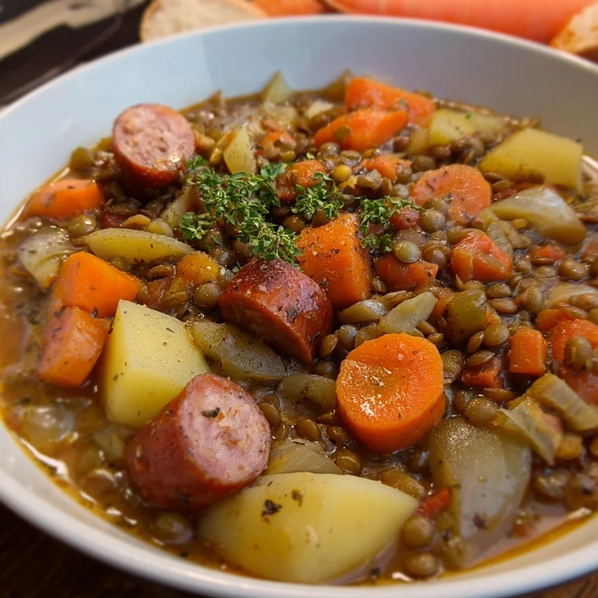 Herzhafte Omas Linsensuppe: Traditionell Deutsch
