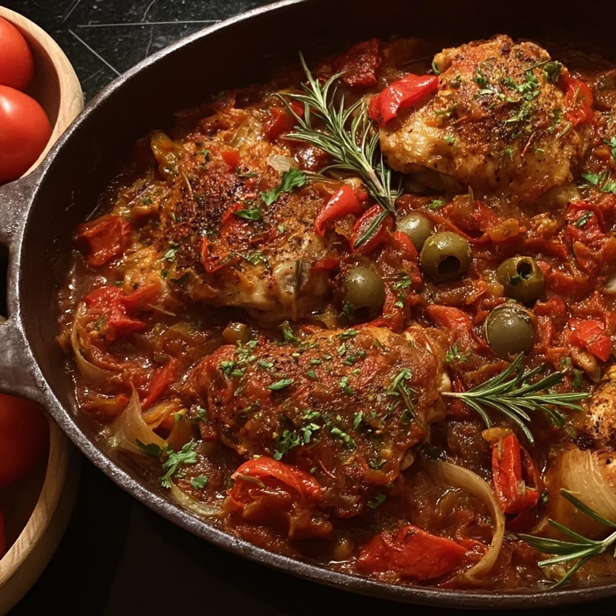 Hähnchen alla Cacciatora: Rustikales Toskana-Rezept