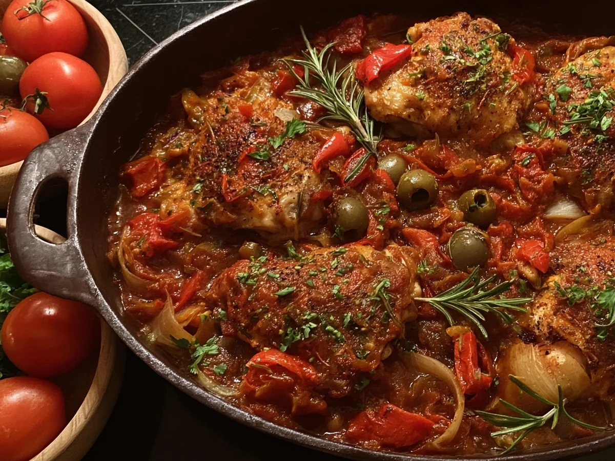 Hähnchen alla Cacciatora: Rustikales Toskana-Rezept - Beitragsbild
