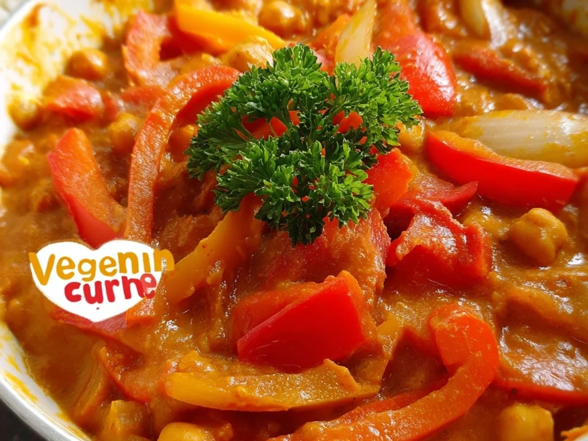 Indisches Paprika Curry: Vegan, einfach & aromatisch - Beitragsbild