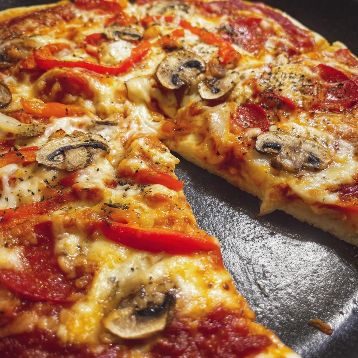 Kalorienarme Pfannen Pizza zum Abnehmen