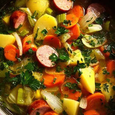 Kartoffeleintopf mit Würstchen: Herzhaftes Familiengericht