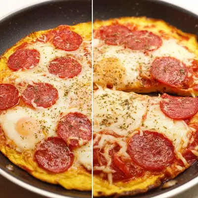 Keto Pizza-Omelette: Schnelles Frühstück