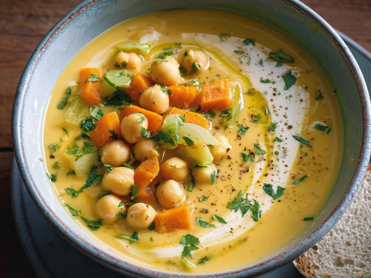 Kichererbsen-Möhren-Suppe: Cremig, gesund & einfach - Beitragsbild