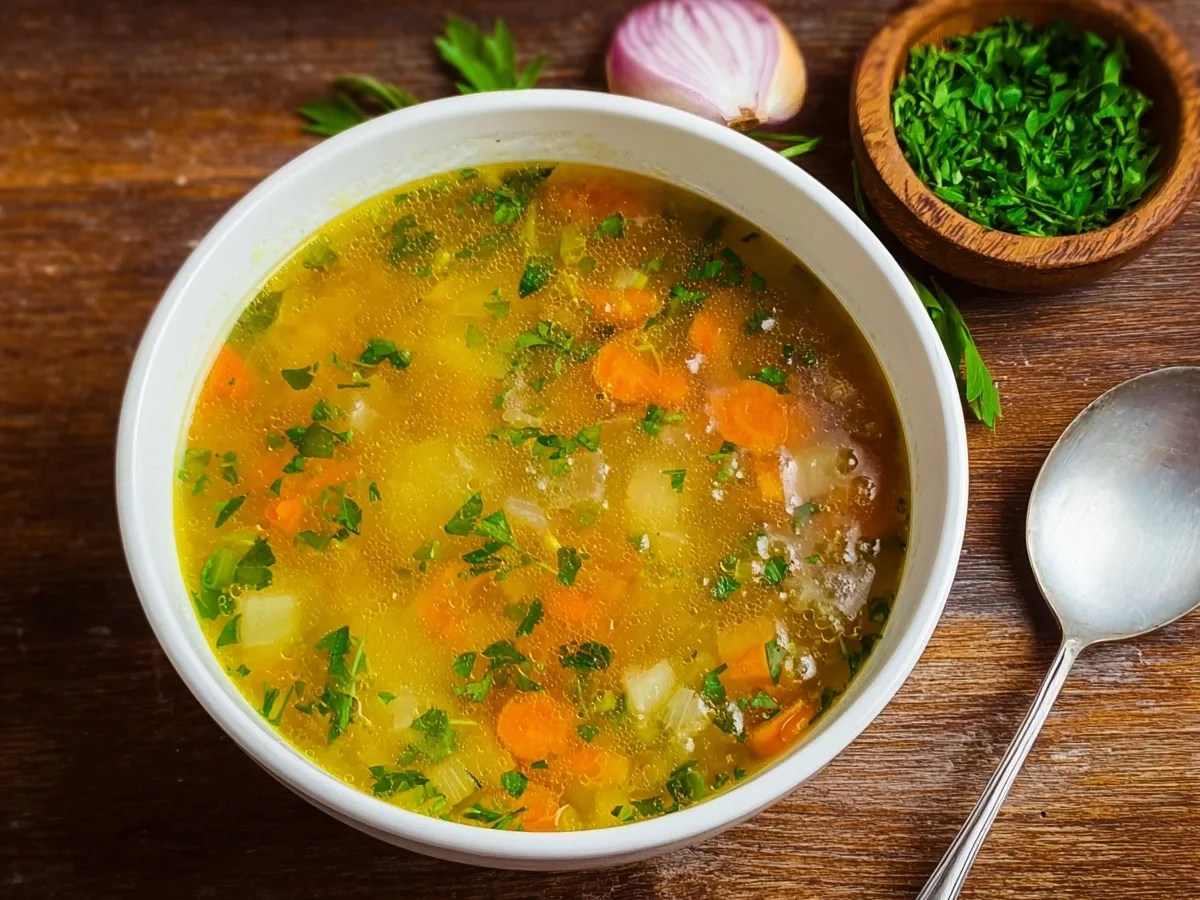 Klassische Gemüsesuppe mit frischem Suppengrün - Beitragsbild