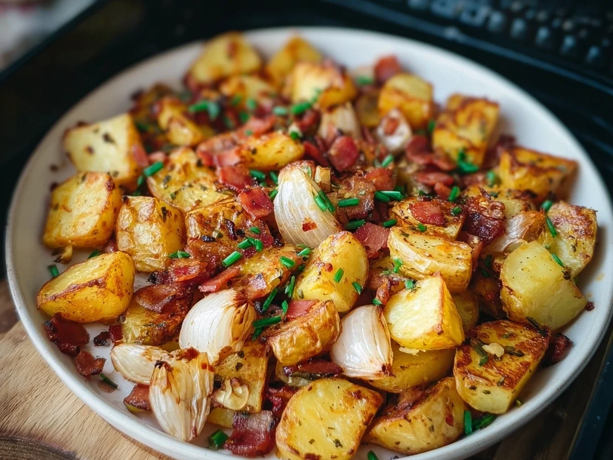 Knusprige Bratkartoffeln aus der Heißluftfritteuse - Beitragsbild