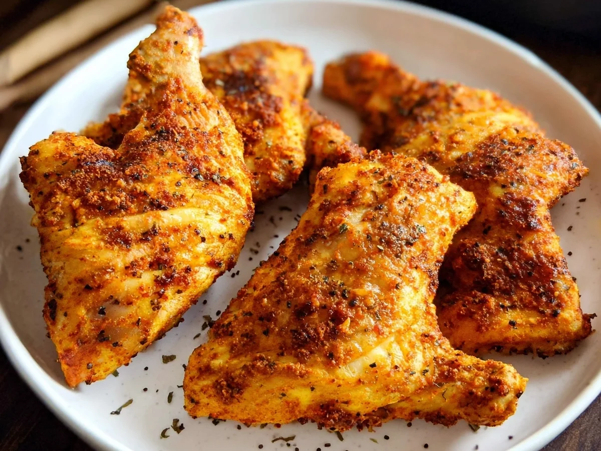 Knusprige Hähnchenschenkel aus der Heißluftfritteuse - Beitragsbild