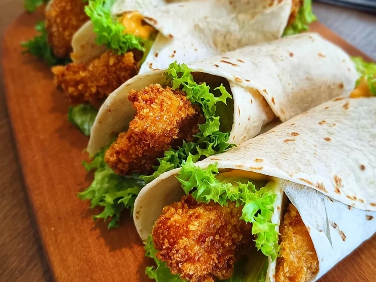 Knusprige Mini Fried Chicken Wraps: Schnelles Fingerfood - Beitragsbild