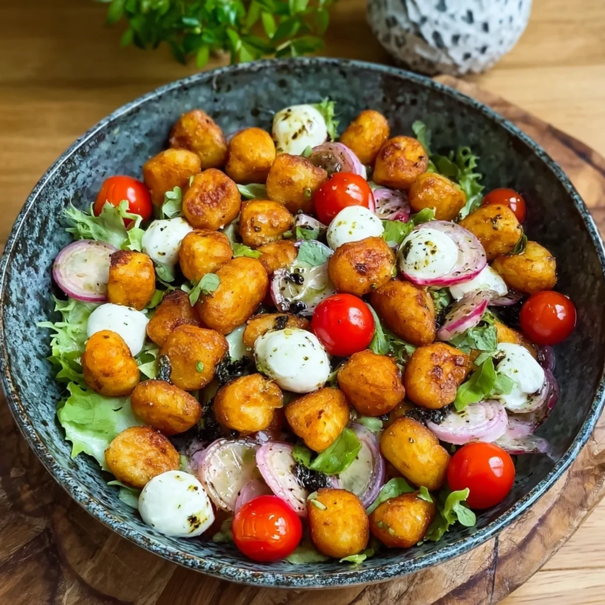 Knuspriger Gnocchi Salat: Schnell & einfach zubereitet