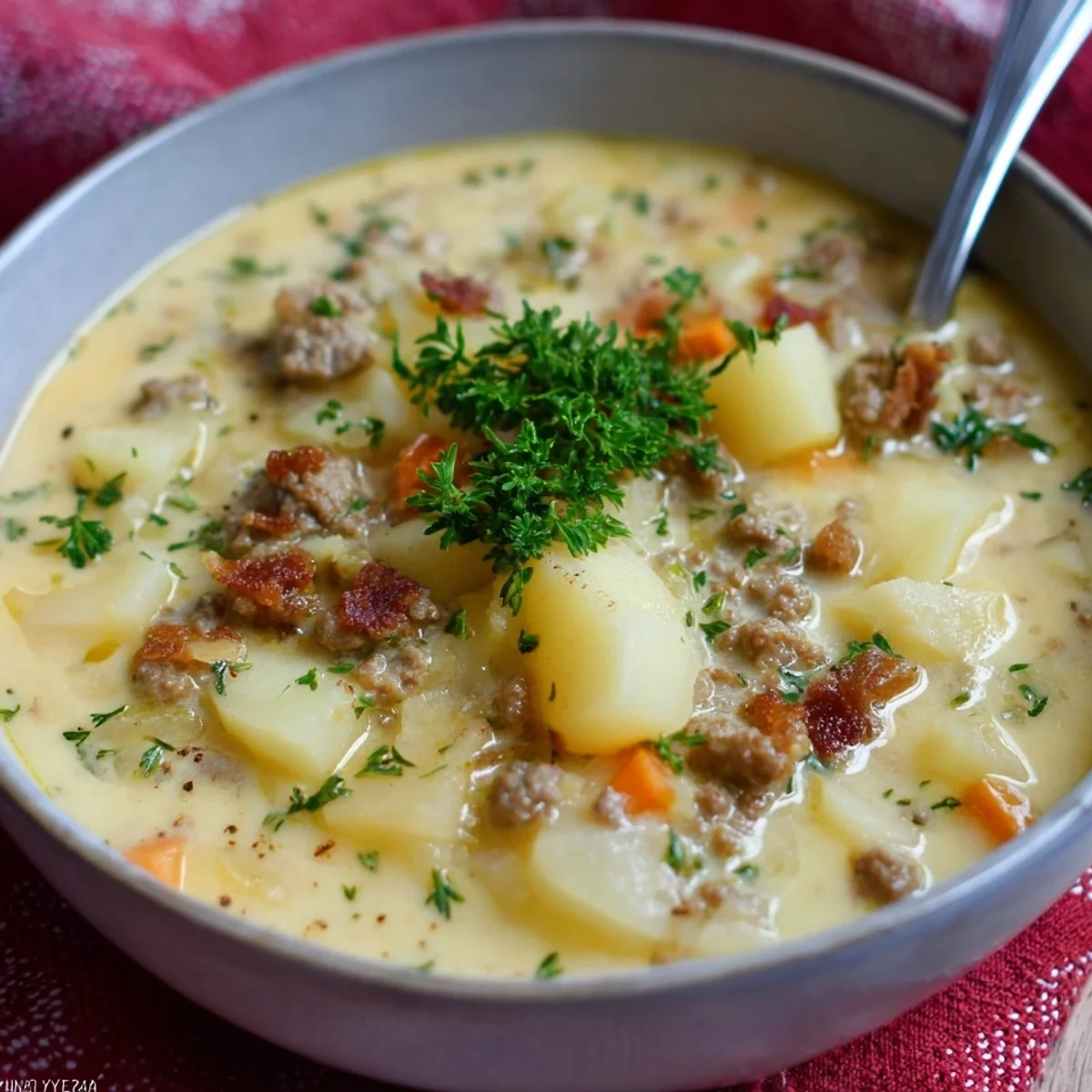 Kohlrabisuppe mit Hackfleisch: Cremig, Würzig, Low Carb