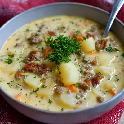 Kohlrabisuppe mit Hackfleisch: Cremig, Würzig, Low Carb