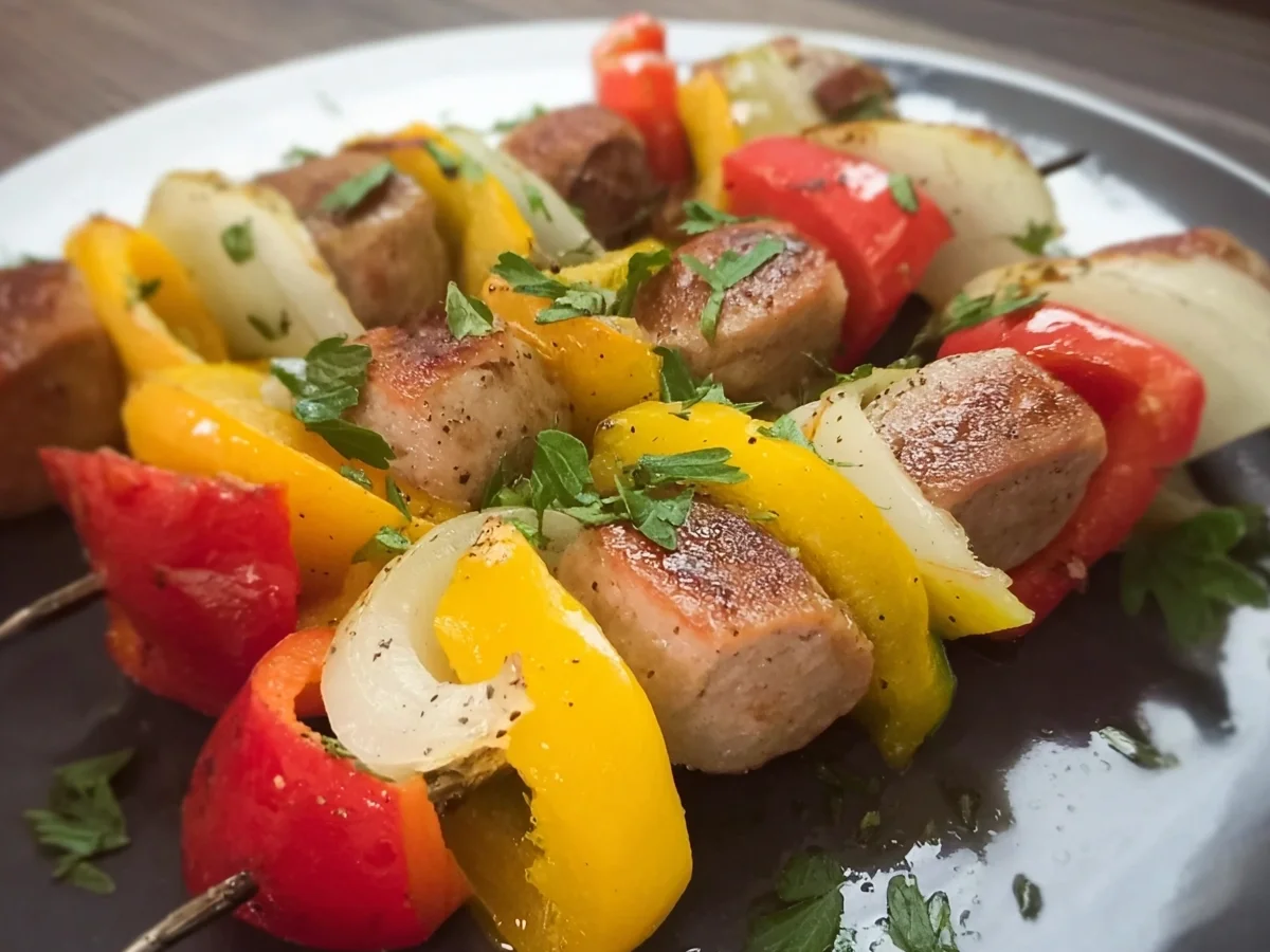 Lammwürstchen-Paprika-Spieße: Einfaches Rezept für den Grill - Beitragsbild