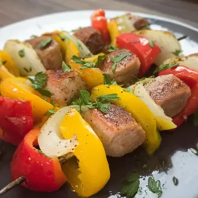 Lammwürstchen-Paprika-Spieße: Einfaches Rezept für den Grill