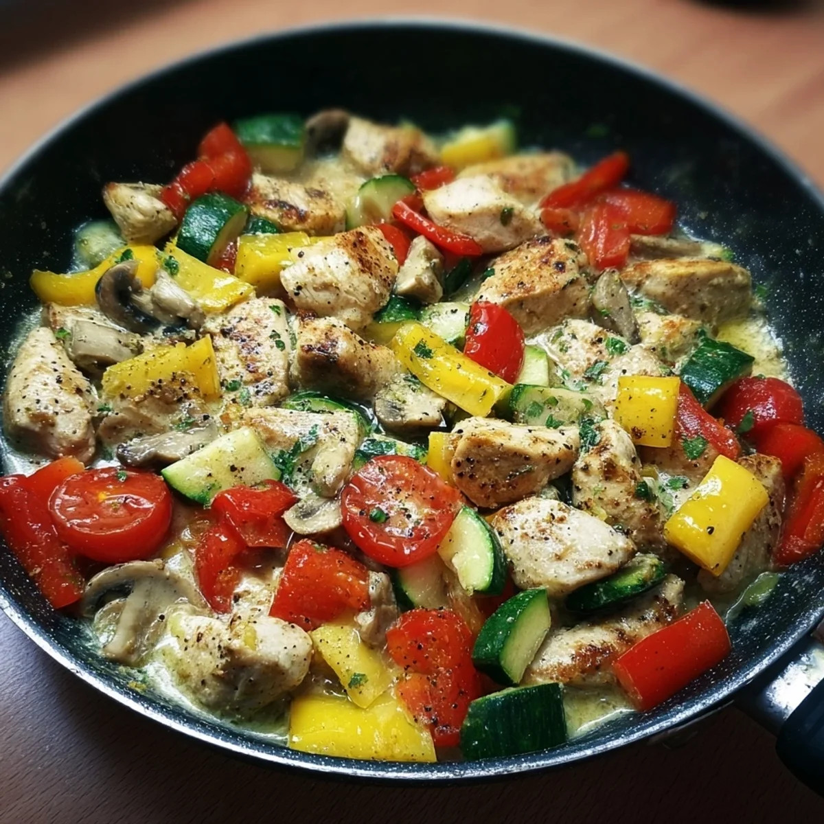 Low Carb Hähnchen-Gemüse-Pfanne: Schnell & Gesund
