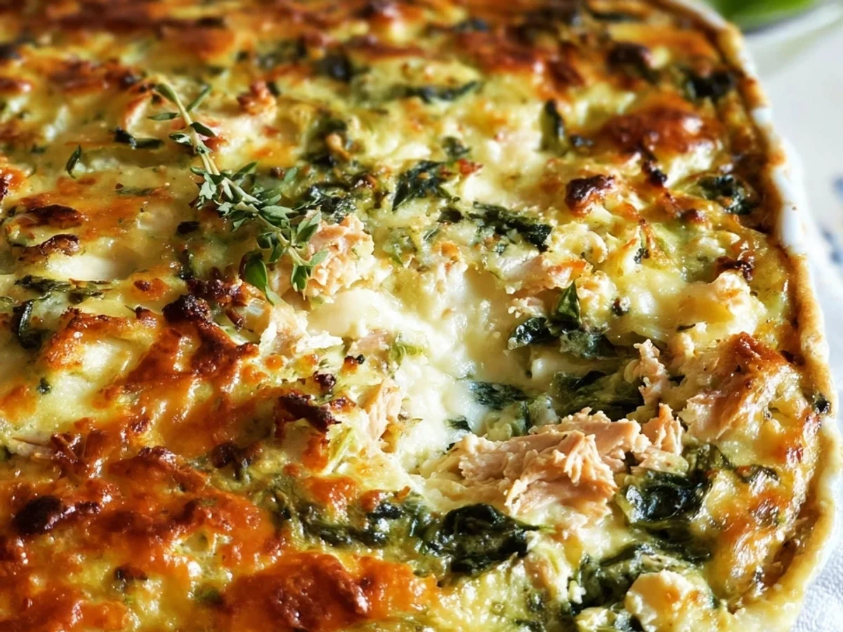 Low Carb Thunfisch-Auflauf: Cremig mit Spinat & Feta - Beitragsbild