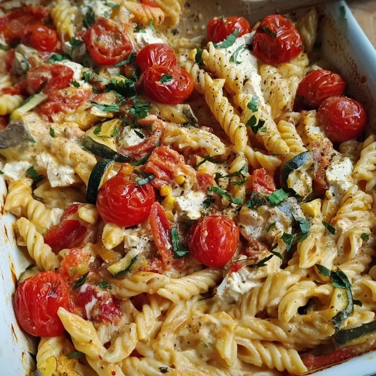 Mediterrane Feta Pasta aus dem Ofen: Einfaches Hauptgericht