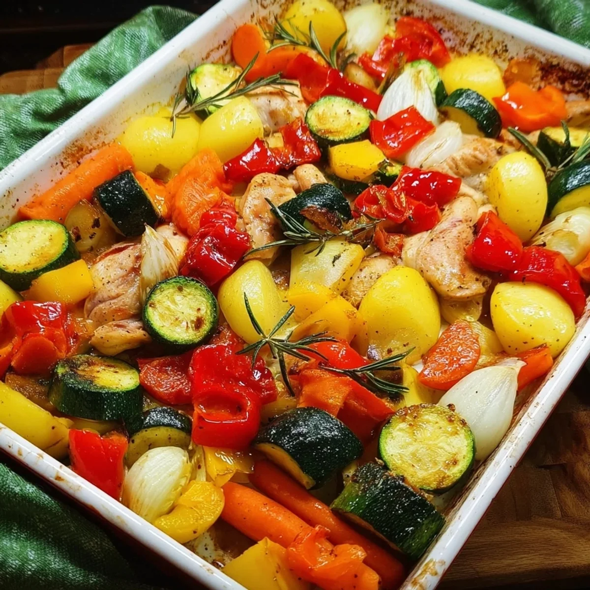Ofengemüse mit Hähnchen: Gesund & einfach zubereitet