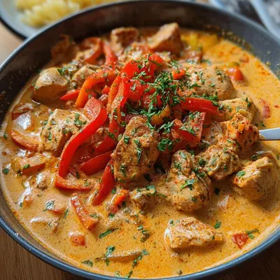 Paprika Sahne Hähnchen: Cremiges Lieblingsessen