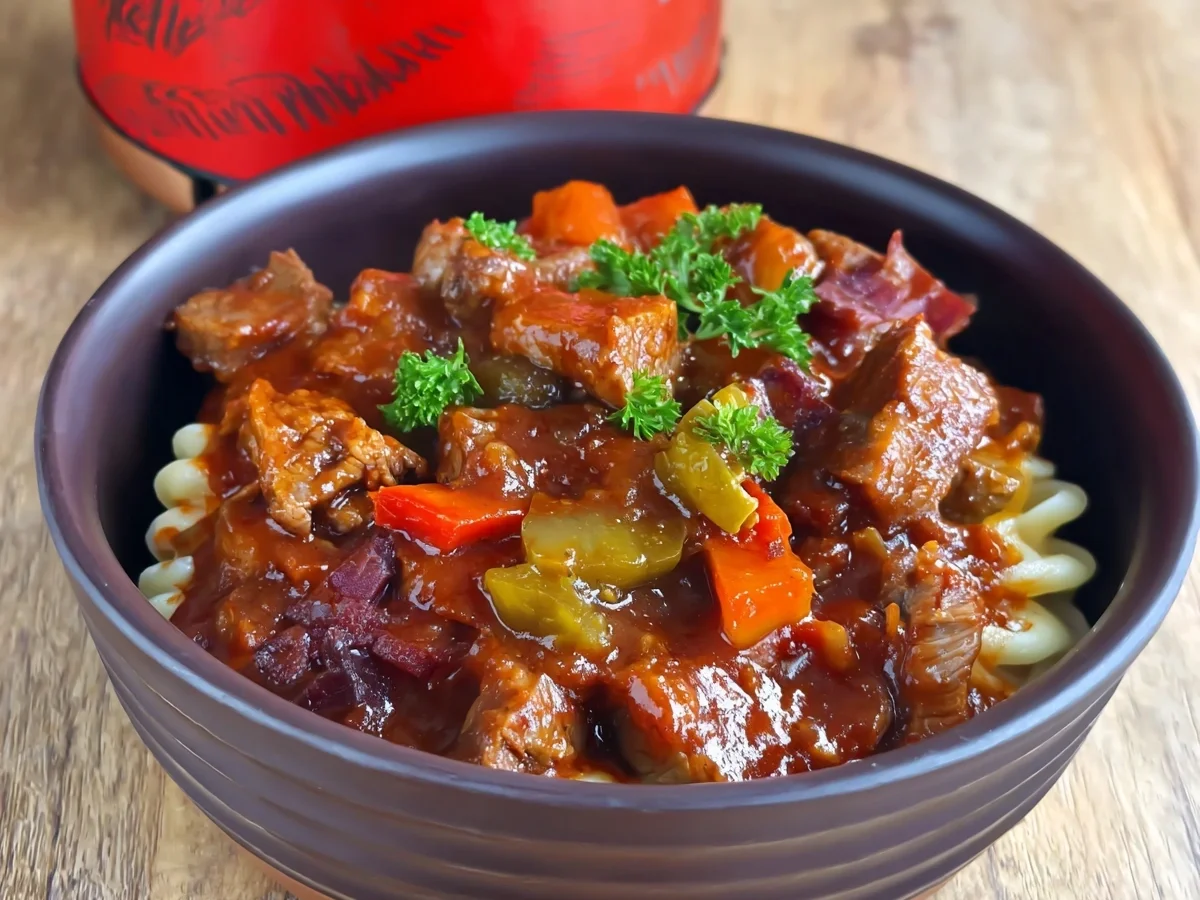 Schaschlik Topf: Zartes Fleisch, einfach zubereitet - Beitragsbild