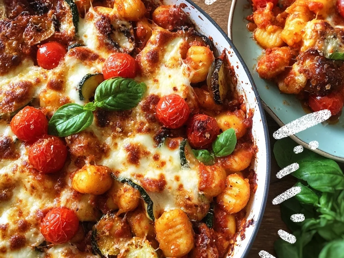 Schneller Mediterraner Gnocchi Auflauf - Beitragsbild