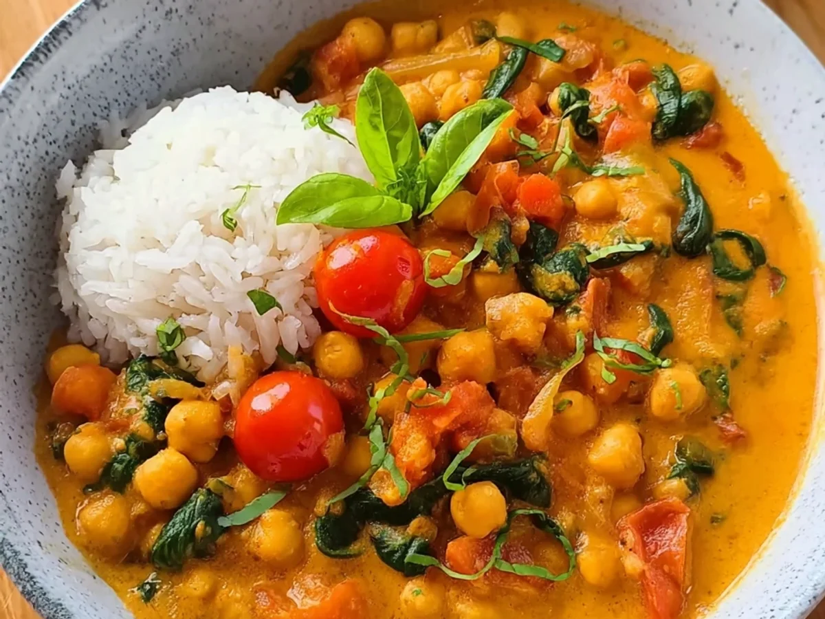 Schnelles Kichererbsencurry Mein herzhaftes Seelenfutter - Beitragsbild