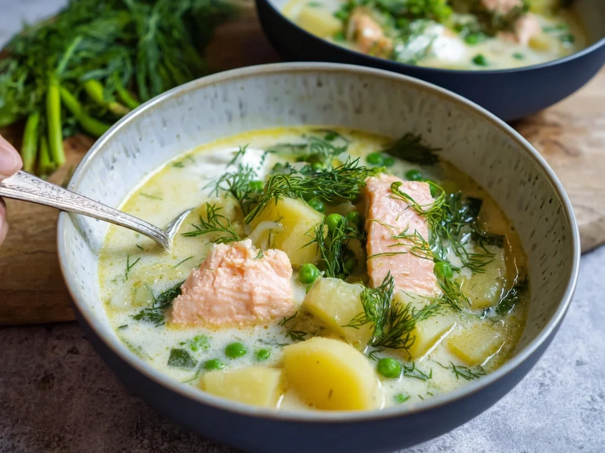 Schwedische Lachs-Sommersuppe: Leicht & Frisch - Beitragsbild