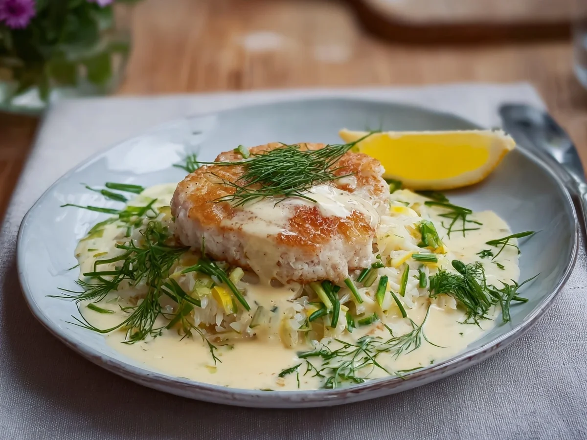 Seelachsfilet in Meerrettichsahne: Schnell & einfach in 15 Min. - Beitragsbild