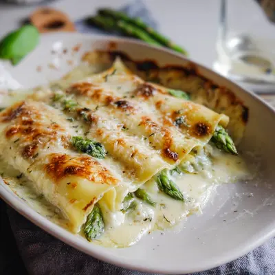 Spargel Cannelloni: Cremiges Ofenrezept für den Frühling