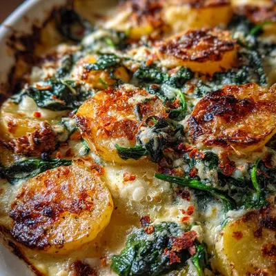 Spinat-Kartoffel-Auflauf mit Allgäuer Bergkäse