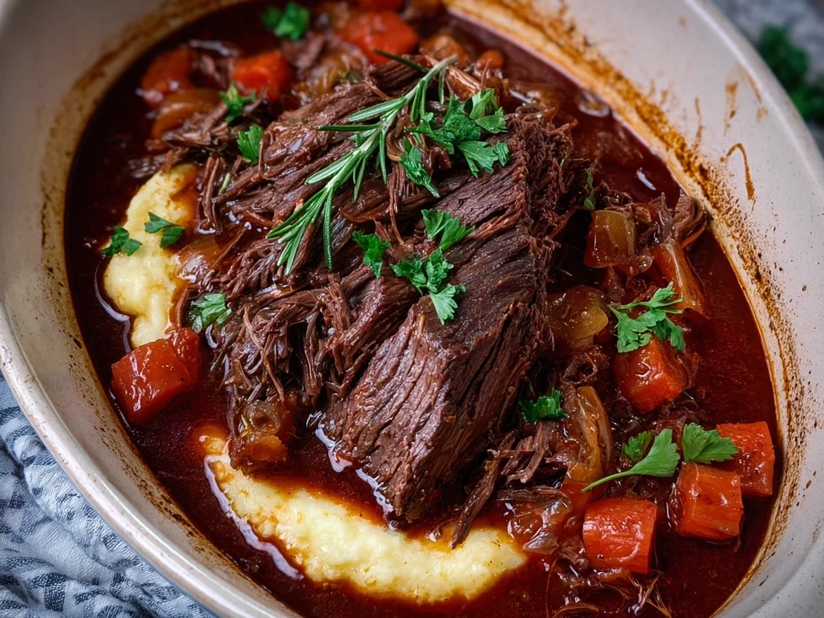 Stracotto di Manzo: Zarter italienischer Rinderbraten - Beitragsbild