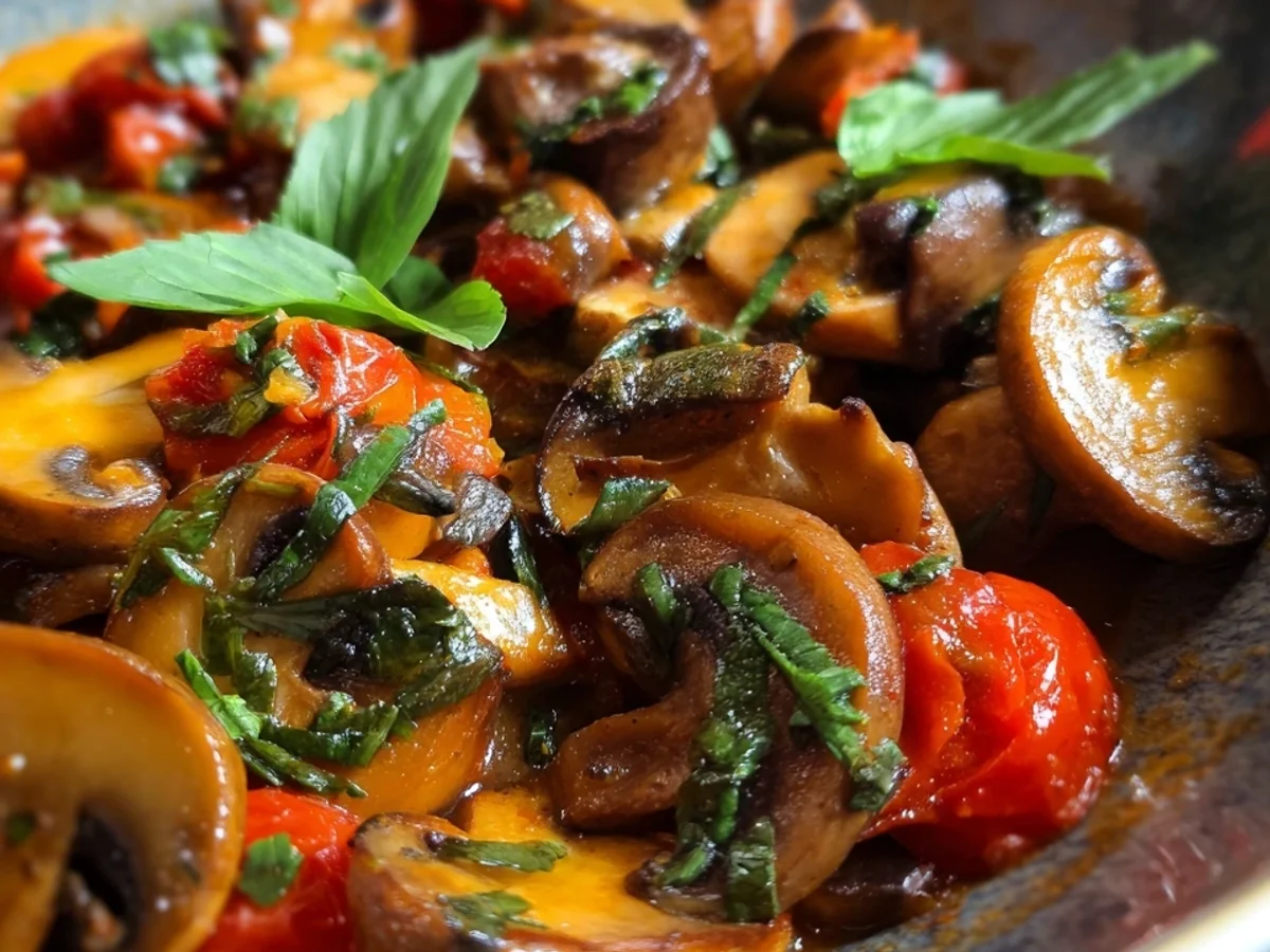Toskanische Champignonpfanne: Schnell & Lecker zubereitet - Beitragsbild