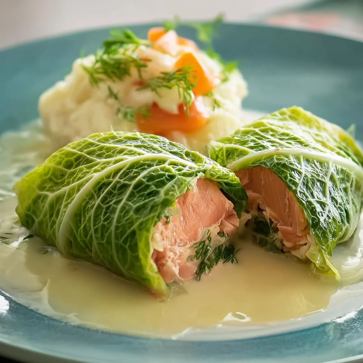 Wirsingrouladen mit Lachs: Herzhaft & raffiniert