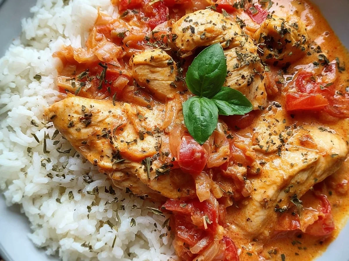 Zartes Hähnchen Reis Tomatensoße: Dein Fitness Meal Prep - Beitragsbild