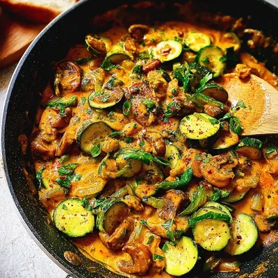 Zucchini-Bohnenpfanne mit Erdnussbutter: Schnell & Cremig